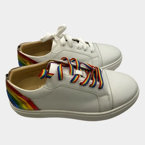 Christian Louboutin men’z white low-top trainers