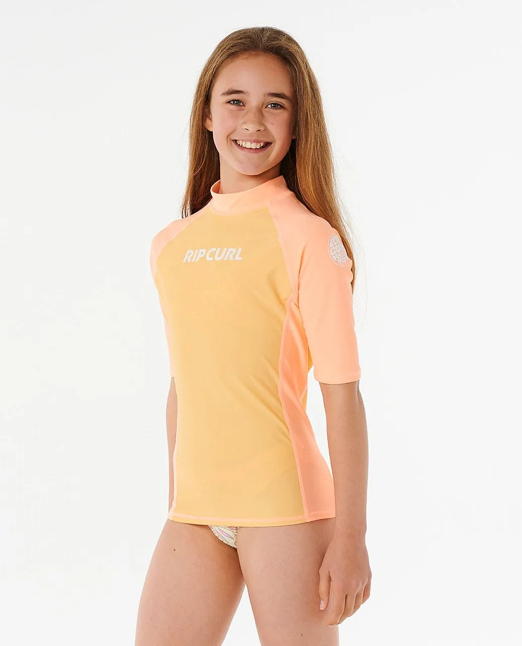 Classic Surf Short Sleeve Rash Vest Girl