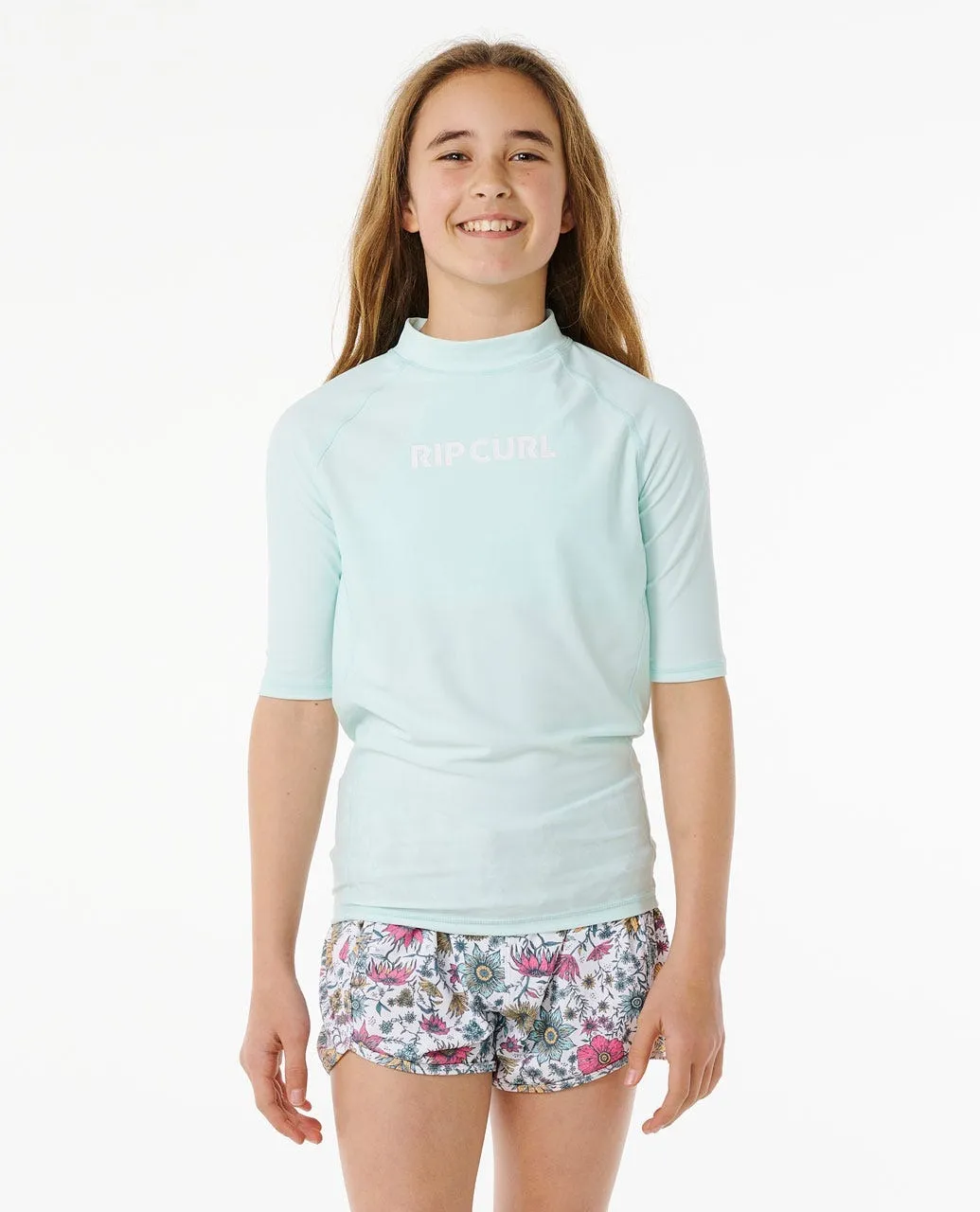 Classic Surf Short Sleeve Rash Vest Girl