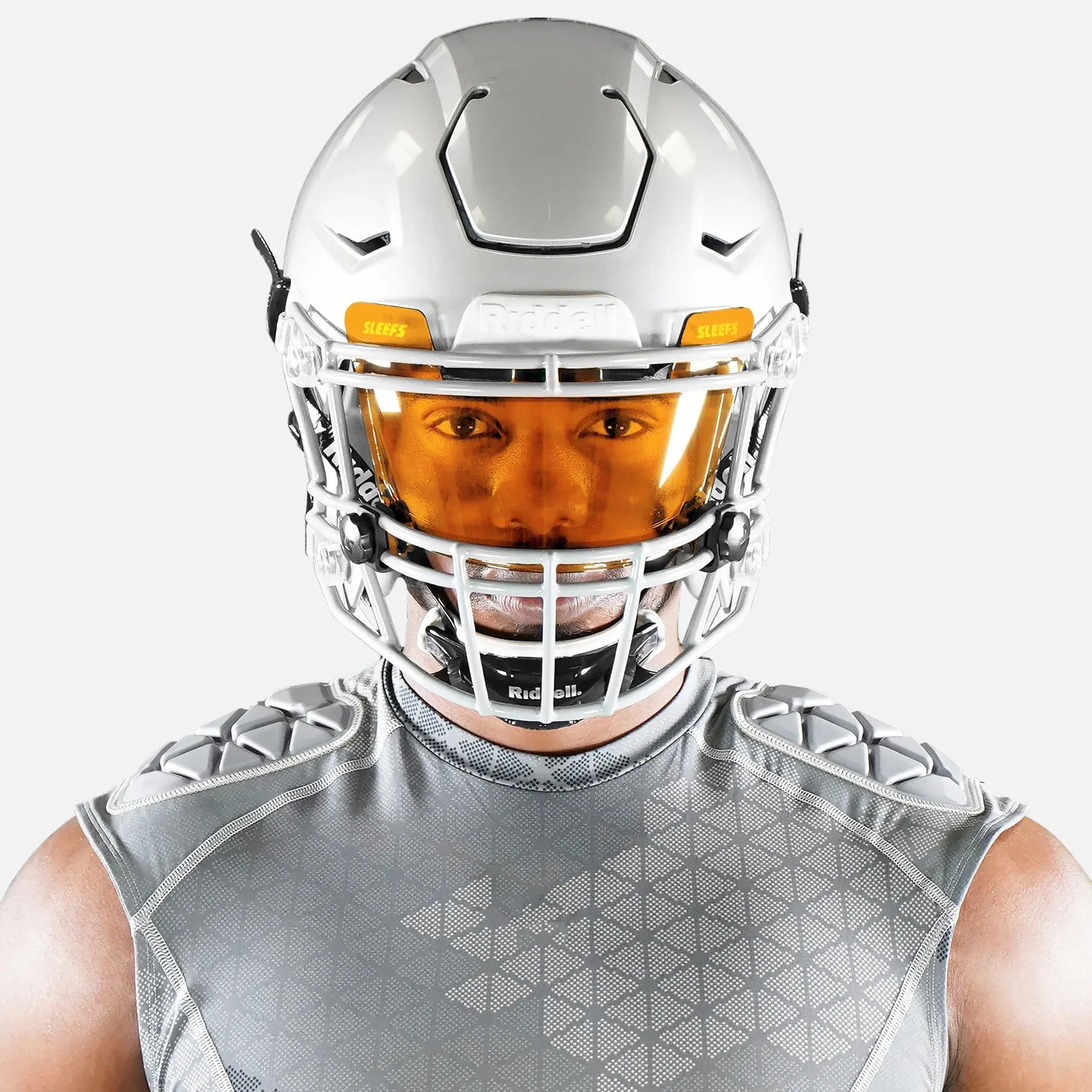 Clear Orange Helmet Eye-Shield Visor