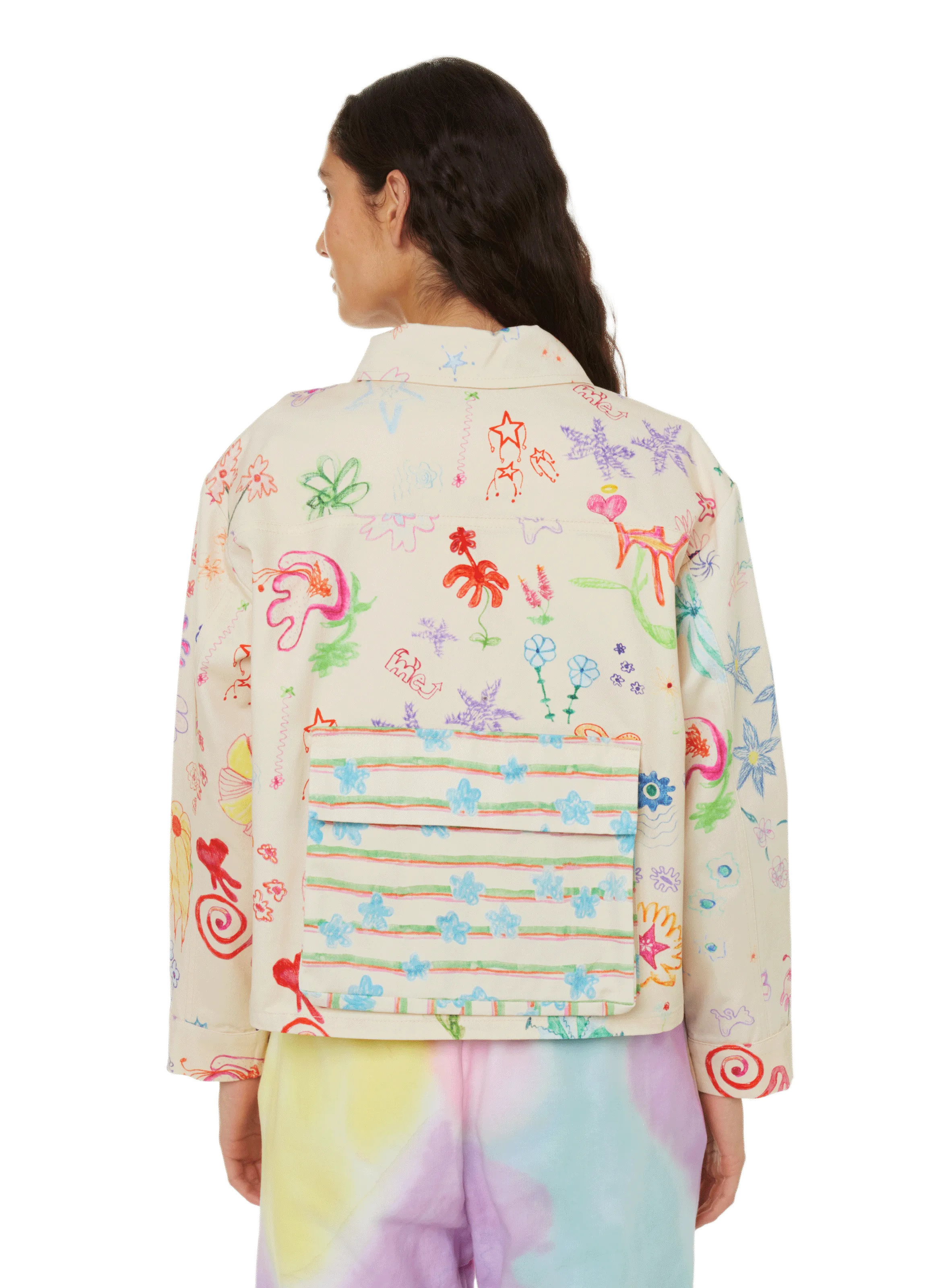 COLLINA STRADA  Cotton zip-up jacket with print - Multicolour