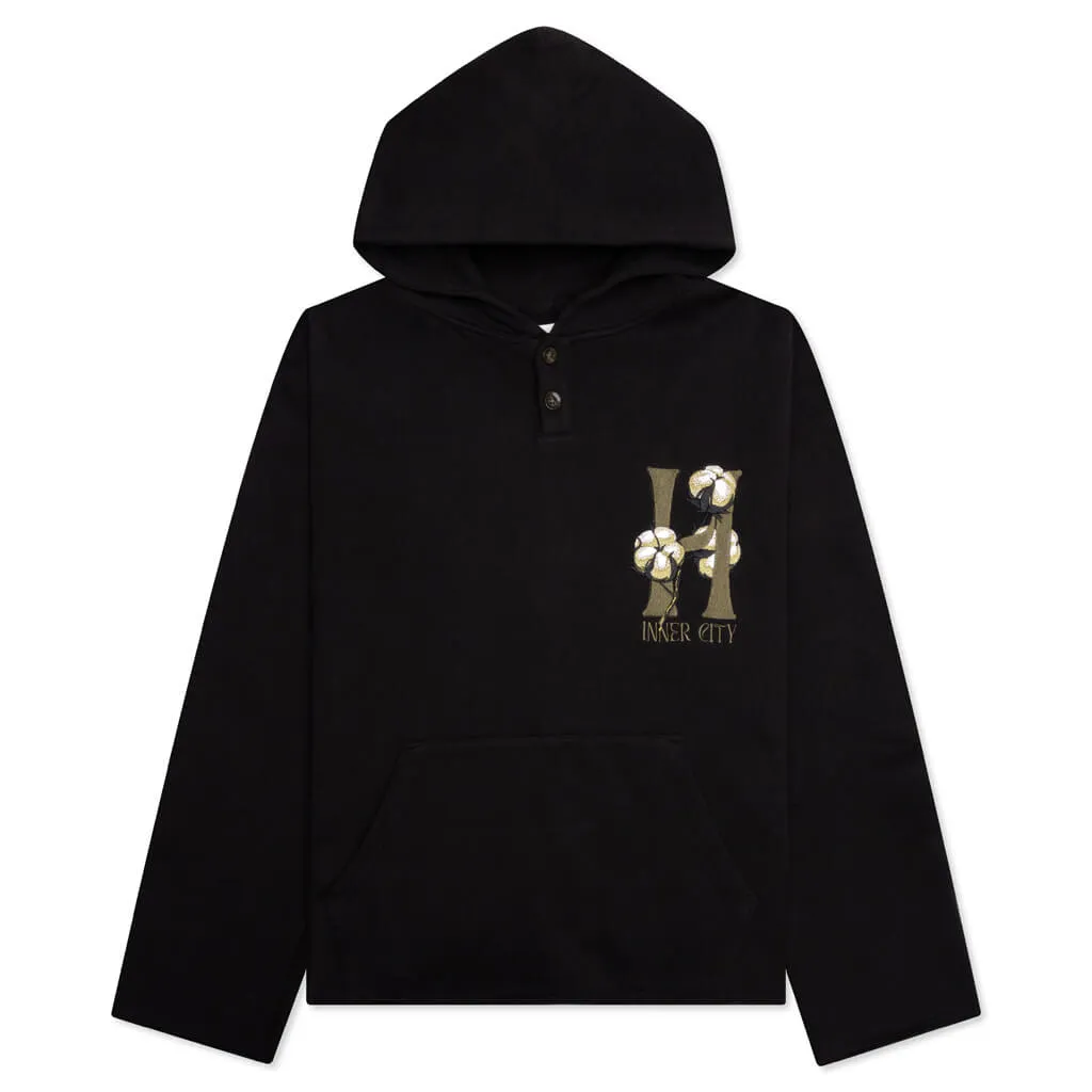 Cotton H Hoodie - Black