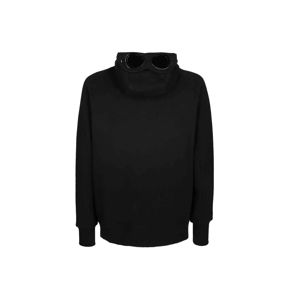 C.P Company Diagonal Raised Fleece Goggle Hoodie in Black