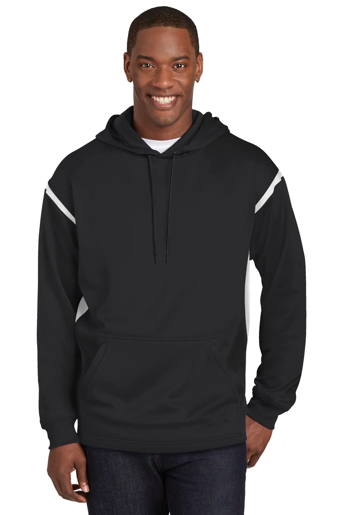 Custom Embroidered - Sport-Tek Tech Fleece Colorblock Hooded Sweatshirt. F246