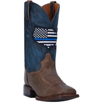 Dan Post Men's Thin Blue Line Usa Square Toe Boot