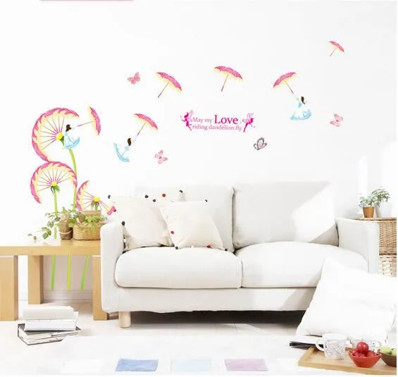 Dandelion umbrella sitting room TV setting wall of household adornment wall decoration on the wall SM6