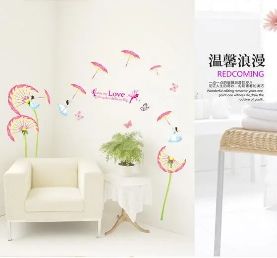 Dandelion umbrella sitting room TV setting wall of household adornment wall decoration on the wall SM6