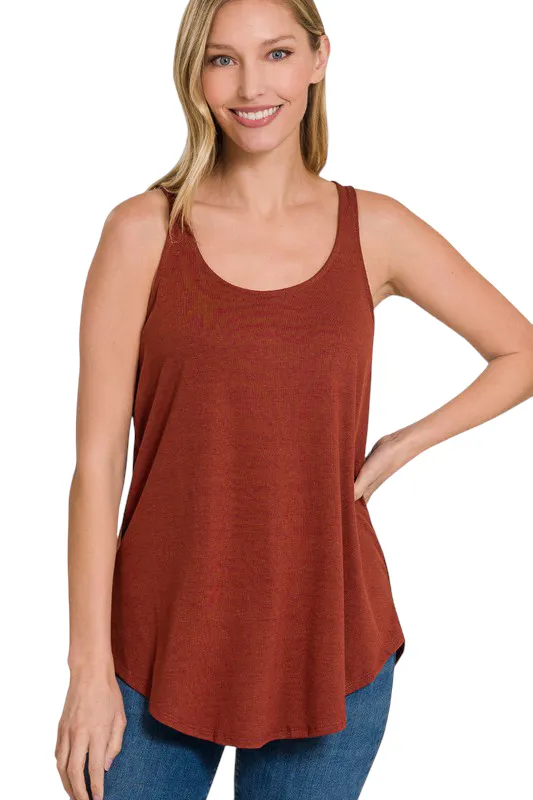 DARK RUST RELAXED FIT TANK