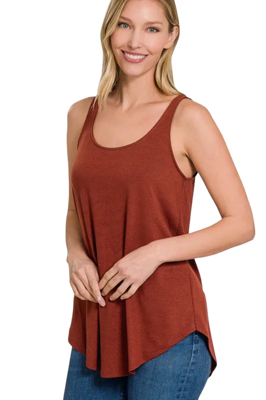 DARK RUST RELAXED FIT TANK