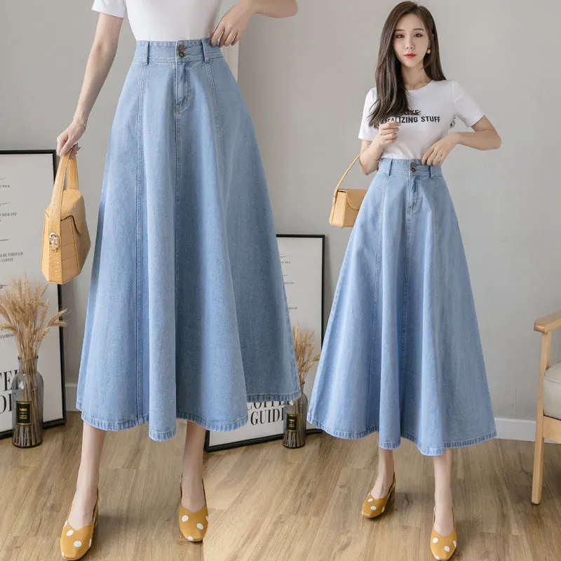 Denim Umbrella Skirt