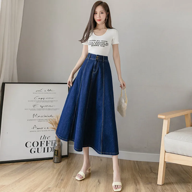 Denim Umbrella Skirt