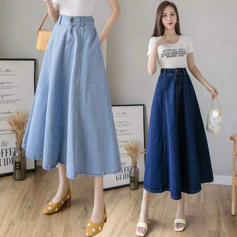 Denim Umbrella Skirt