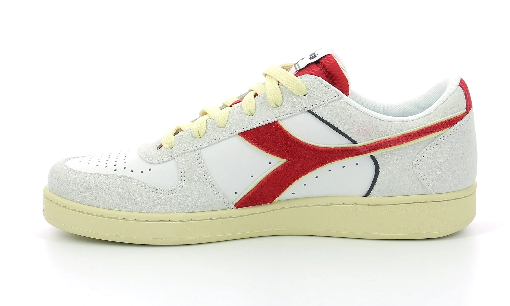 Diadora - Sneakers Basses Magic Bas Low S - White/Chili Peppers/White - Mixte