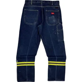 Dickies Flame Resistant Denim Workwear Carpenter Trousers Blue