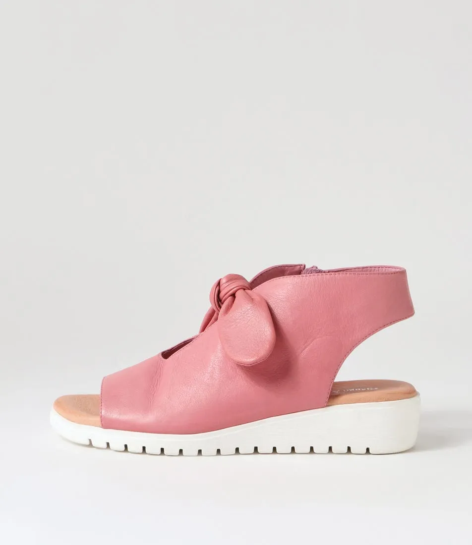 DJANGO & JULIETTE Moneka Lrg Pretty Pink White Leather Sandals