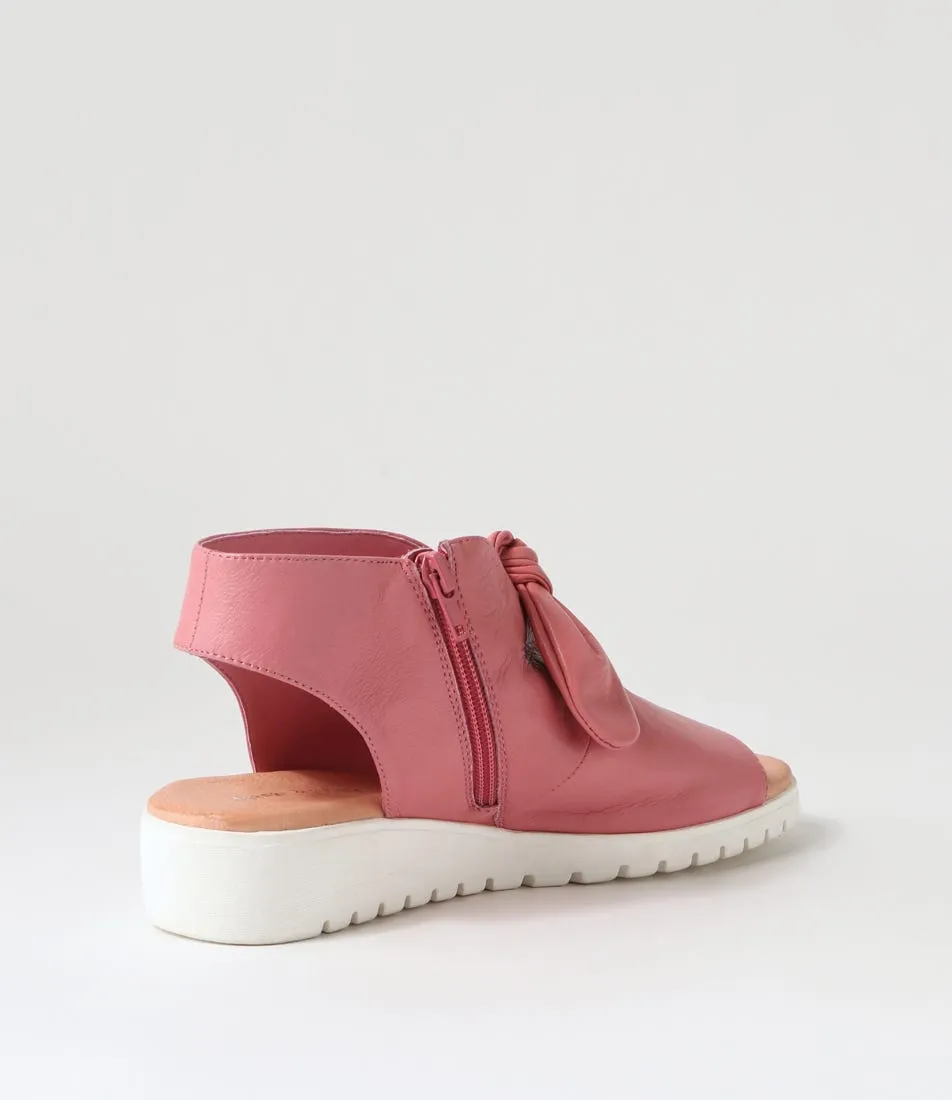 DJANGO & JULIETTE Moneka Lrg Pretty Pink White Leather Sandals