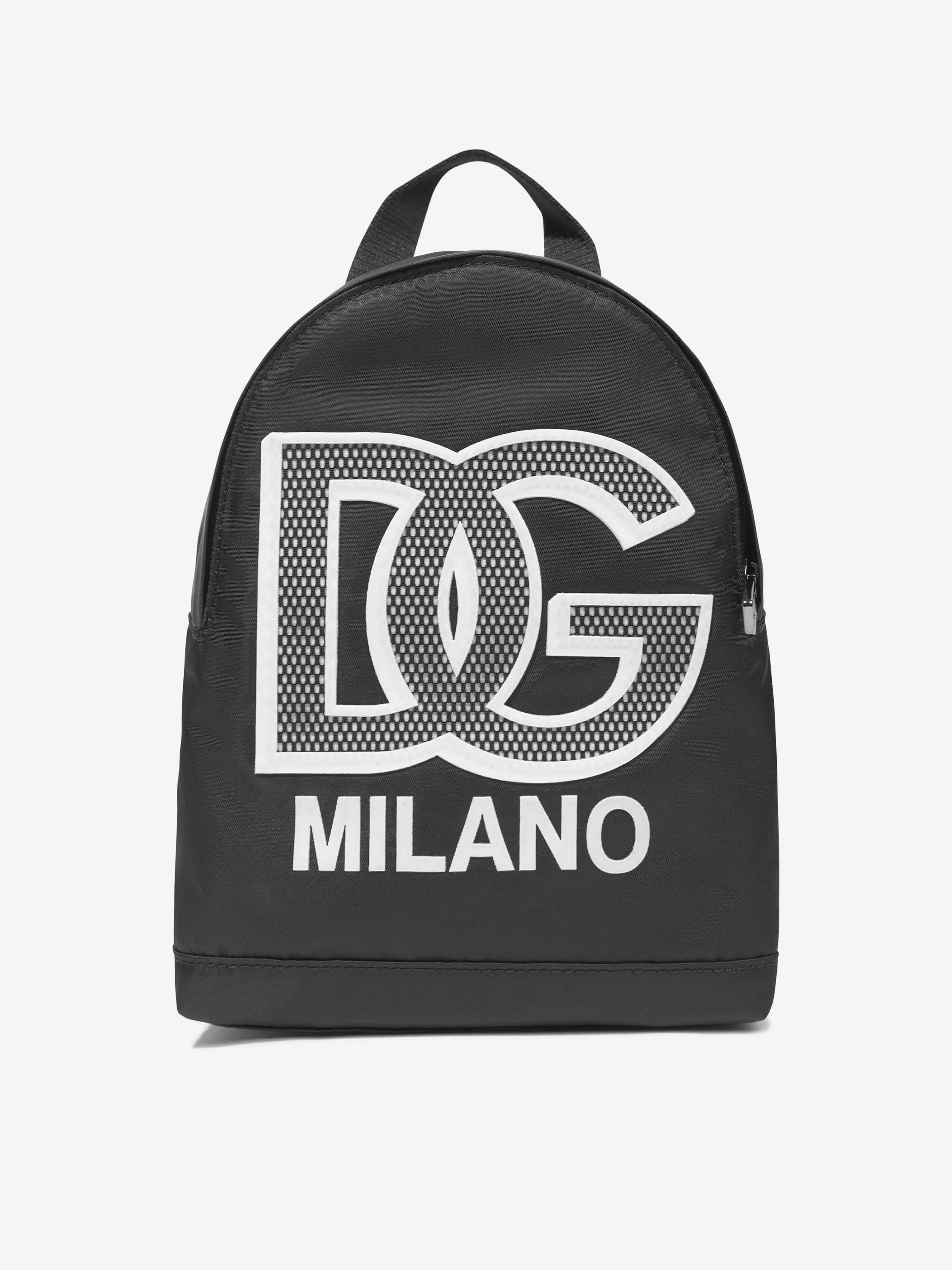 Dolce & Gabbana Kids Milano Logo Backpack in Black (35cm)