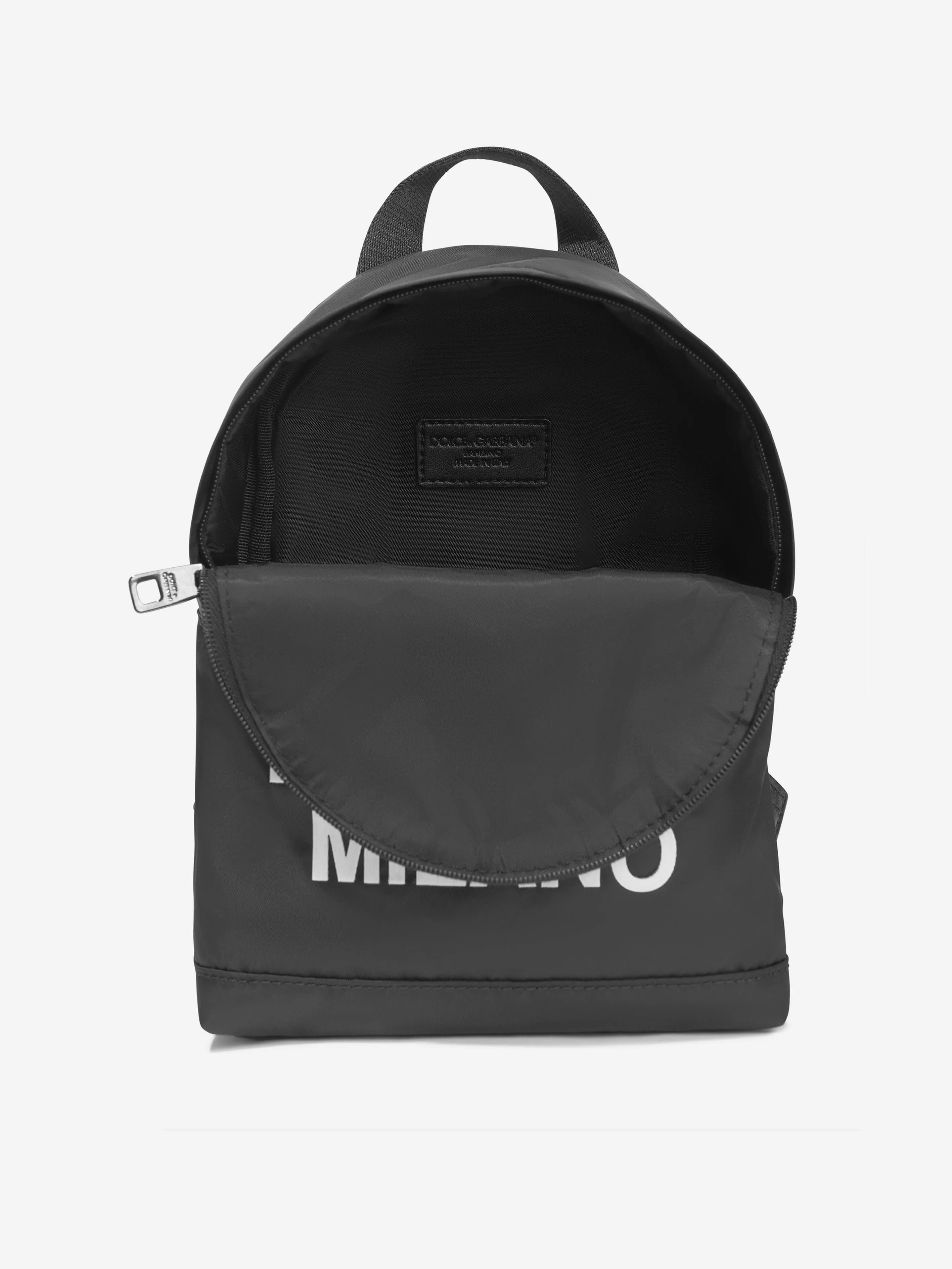 Dolce & Gabbana Kids Milano Logo Backpack in Black (35cm)