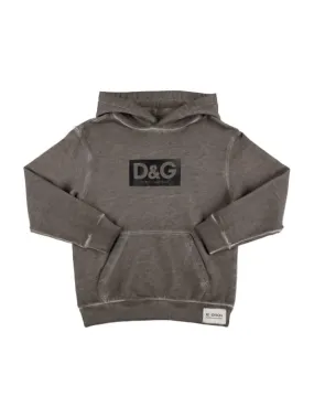 Dolce&Gabbana   Logo print cotton sweatshirt hoodie 