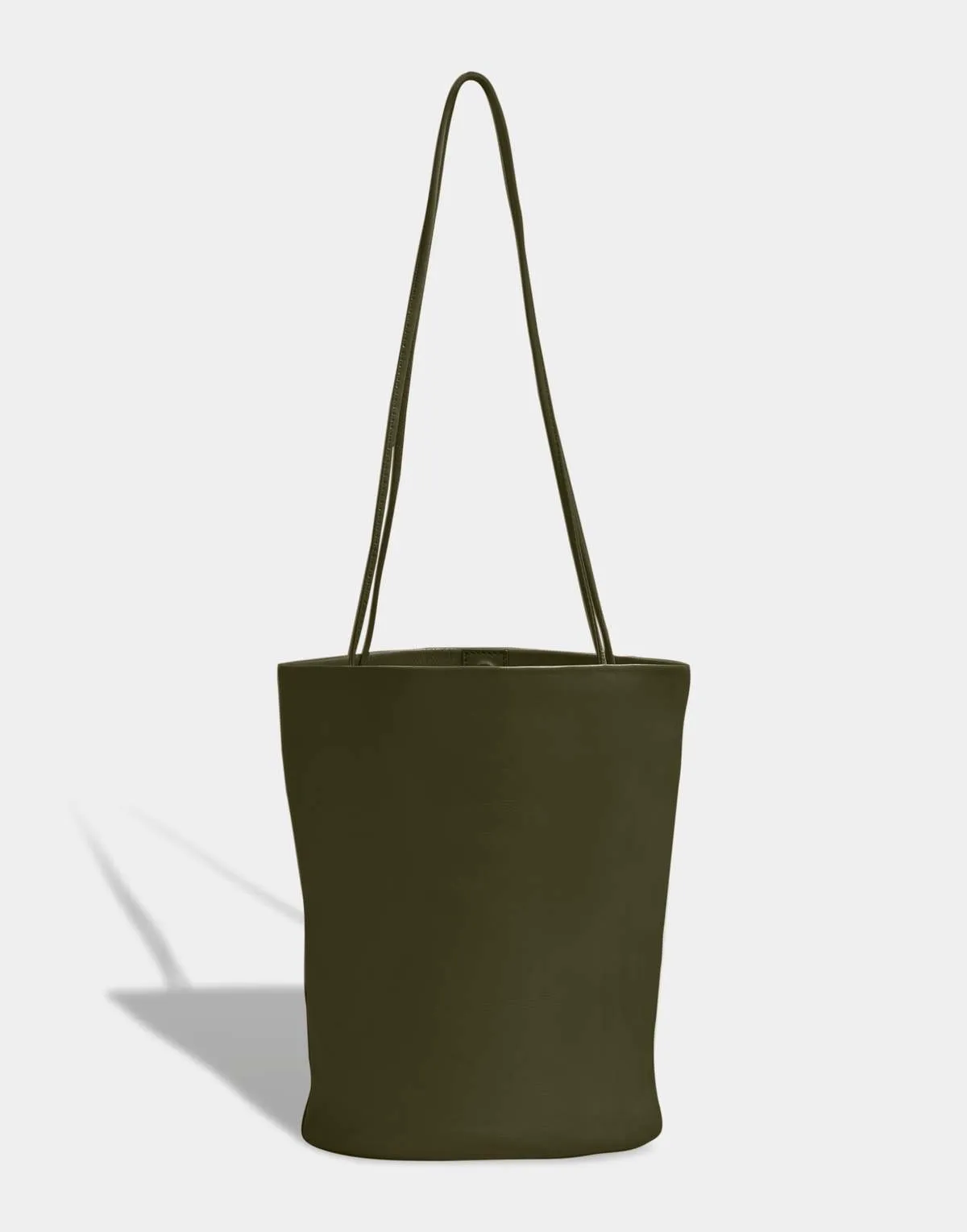 Drape Oval Bucket Bag - Army