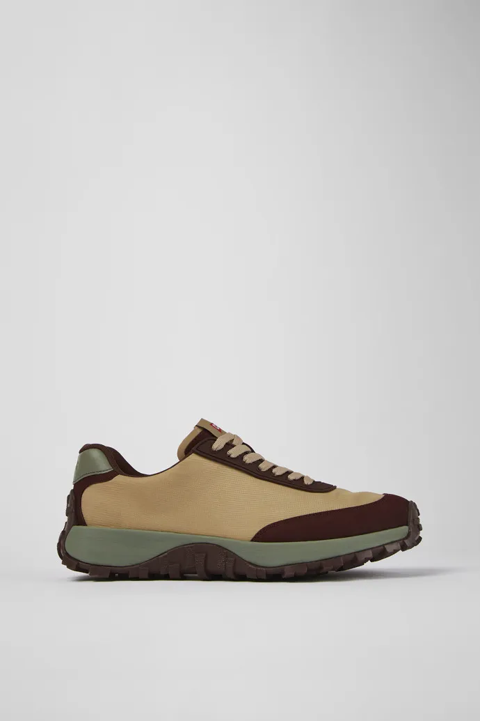 Drift Trail VIBRAM Beige recycled PET and nubuck sneakers for men