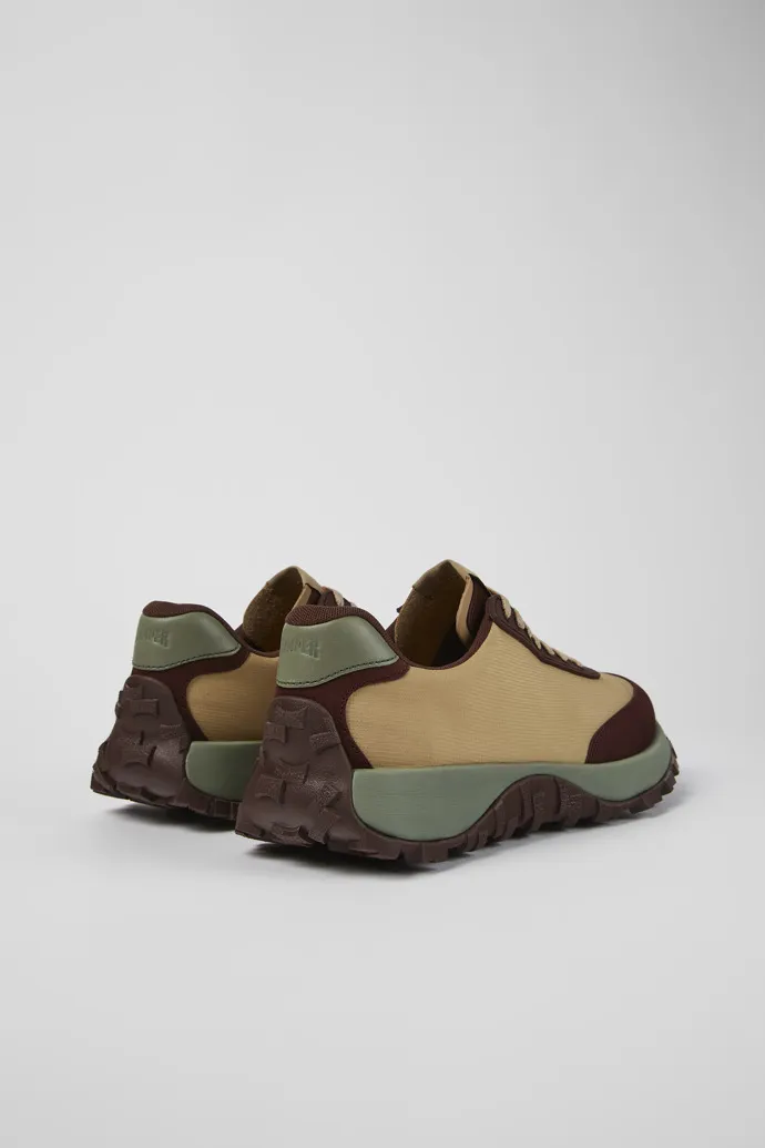 Drift Trail VIBRAM Beige recycled PET and nubuck sneakers for men