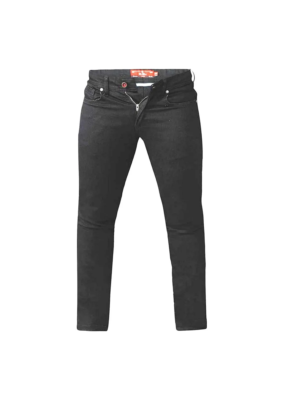 Duke Black Claude Kingsize Tapered Fit Stretch Jeans