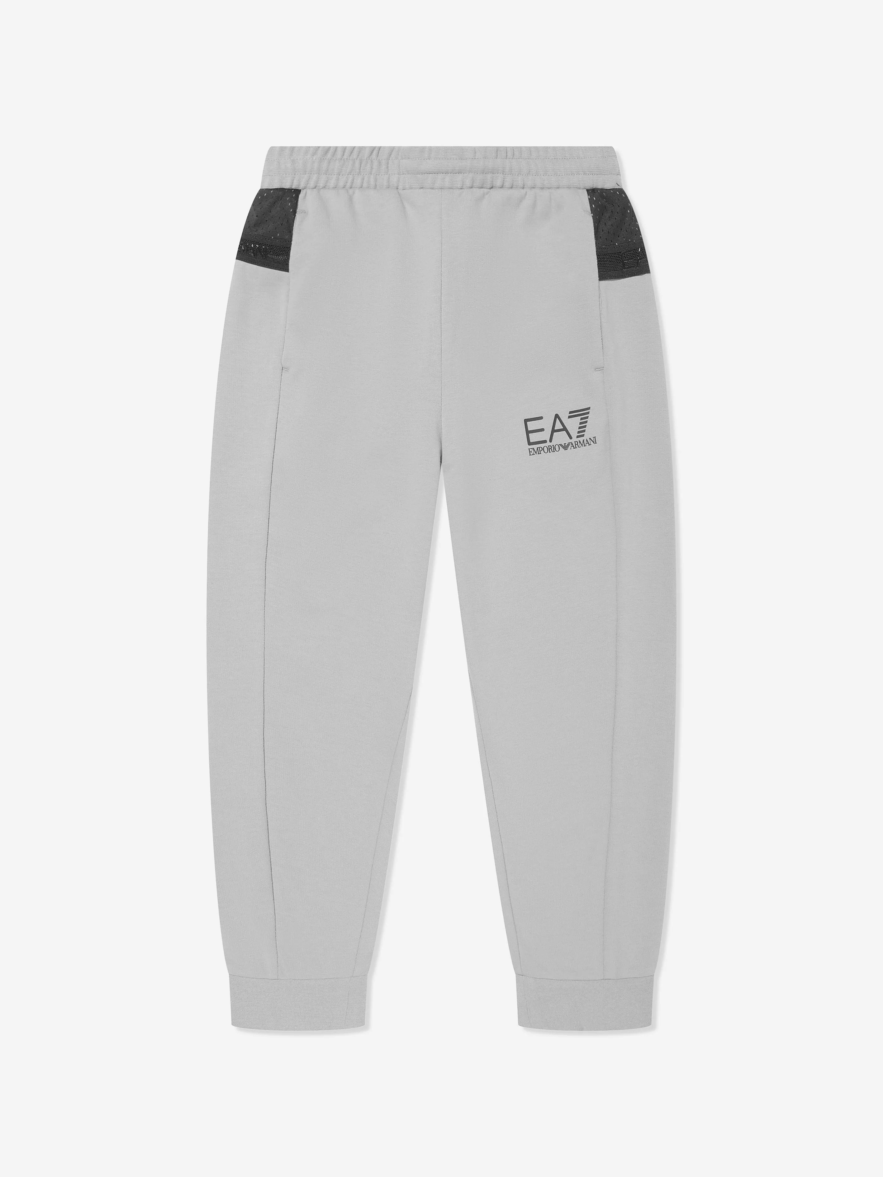 EA7 Emporio Armani Boys Logo Joggers in Grey