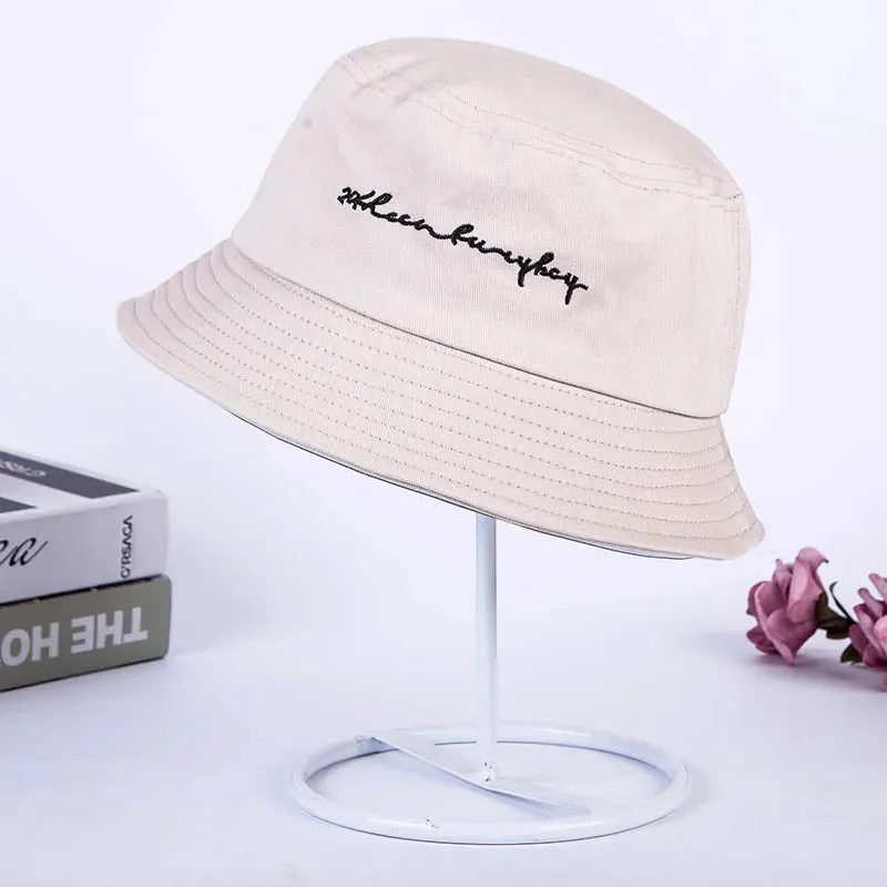 Embroidery Bucket Hat Hip-hop