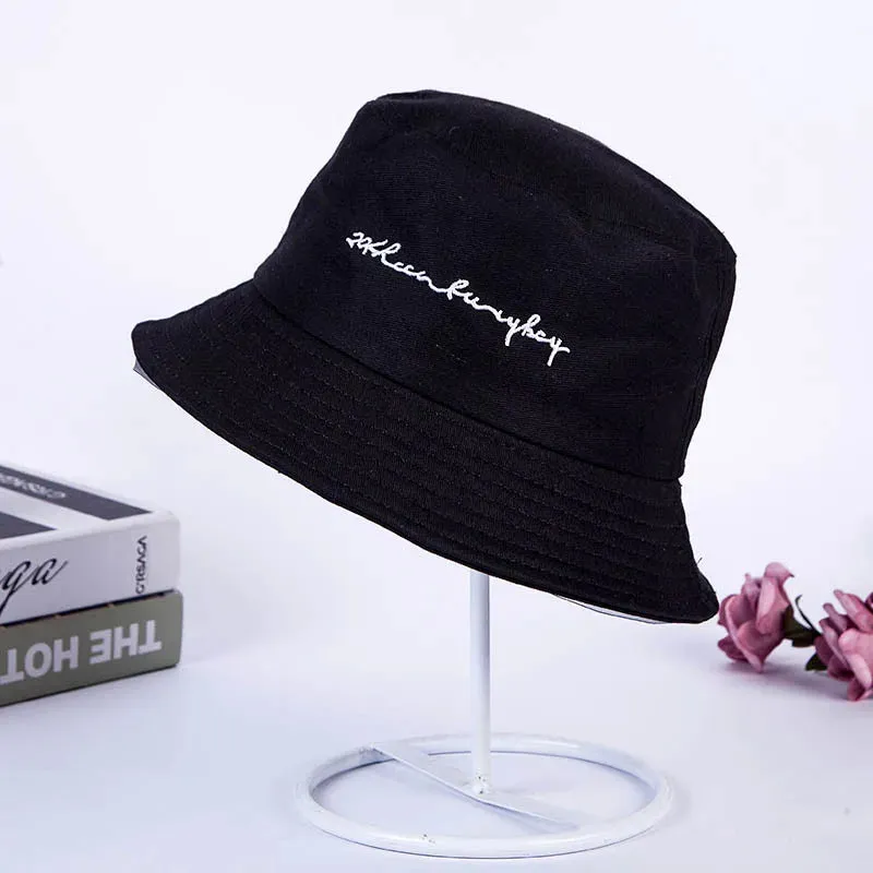 Embroidery Bucket Hat Hip-hop