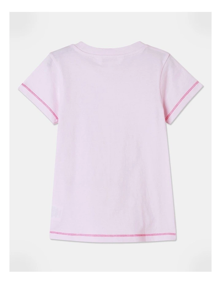 Essential Handbag Print Tee in Light Pink