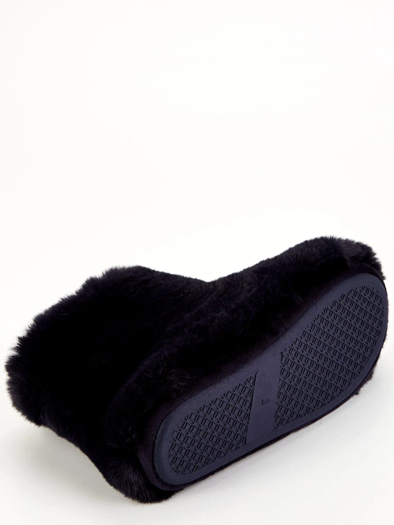 Everyday Two Tone Plush Boot Slipper With Pom Poms