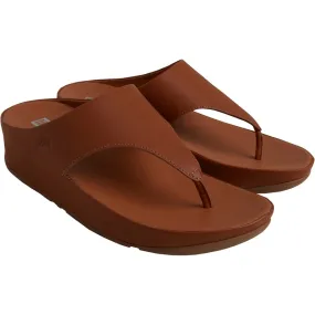 FitFlop Womens Shuv Leather Toe-Post Sandals Light Tan