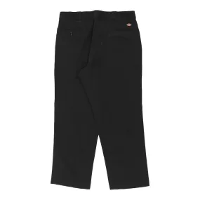 Flex Dickies Trousers - 36W 30L Black Cotton Blend