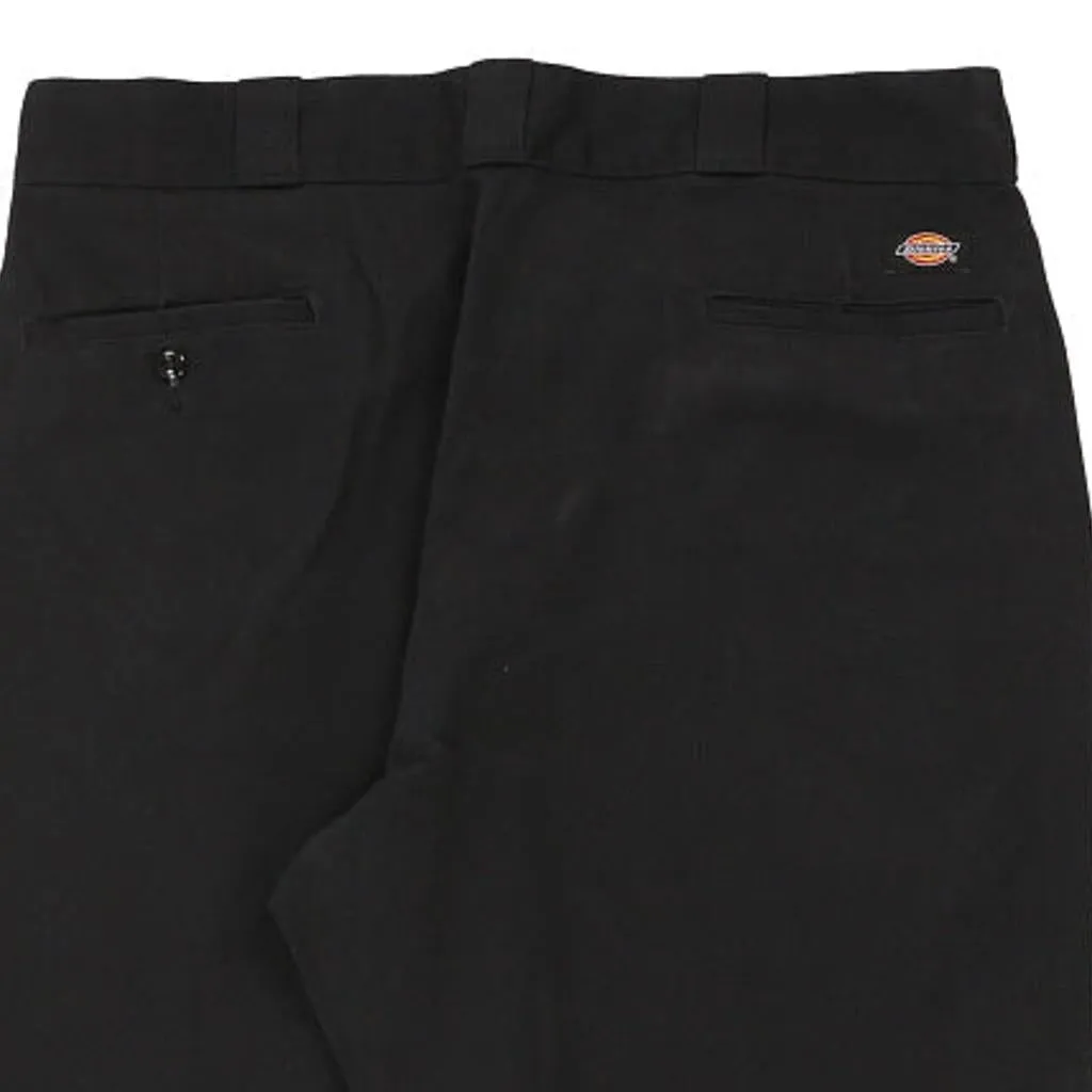 Flex Dickies Trousers - 36W 30L Black Cotton Blend