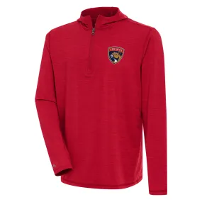 Florida Panthers Antigua Tidy Pullover L/S 1/4 Zip Hoodie Primary Logo - Red