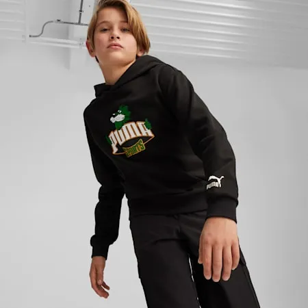 FOR THE FANBASE Hoodie - Youth 8-16 years | PUMA Black | PUMA SHOP ALL PUMA | PUMA 