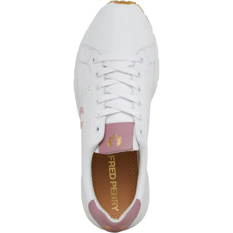 Fred Perry B723 Leather Trainers White