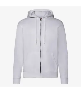 Fruit Of The Loom Mens Hooded Sweatshirt Jacket (White) - UTBC1369