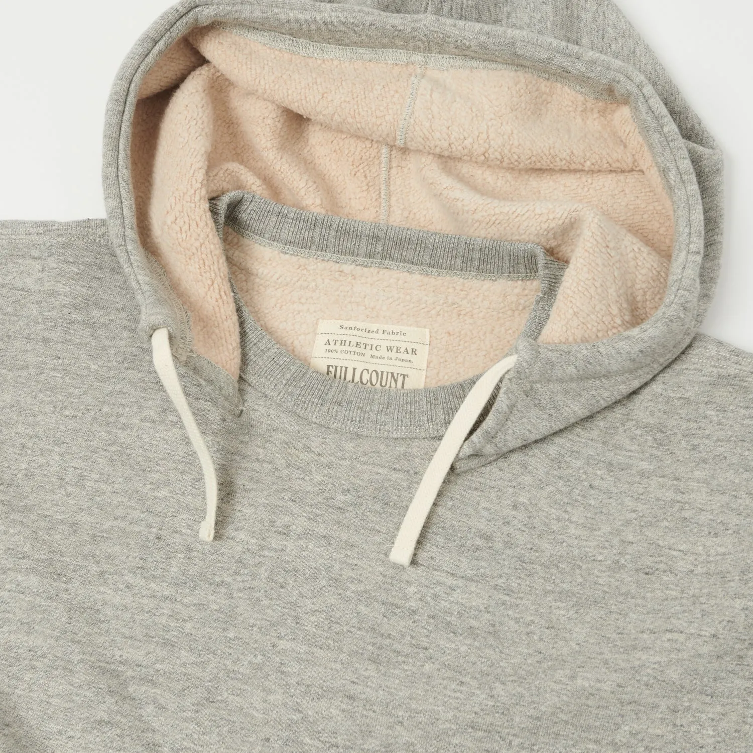 Full Count 3745-22 Cotton Fleece Hoodie - Heather Grey