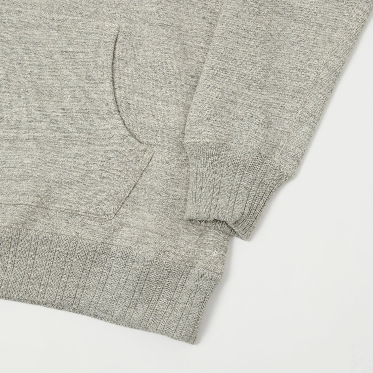 Full Count 3745-22 Cotton Fleece Hoodie - Heather Grey