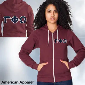 Gamma Phi Omega Sorority Full-Zip Hoodie - G186 - TWILL