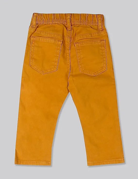 GAP Boys Yellow Slim Jeans With FantastiFlex