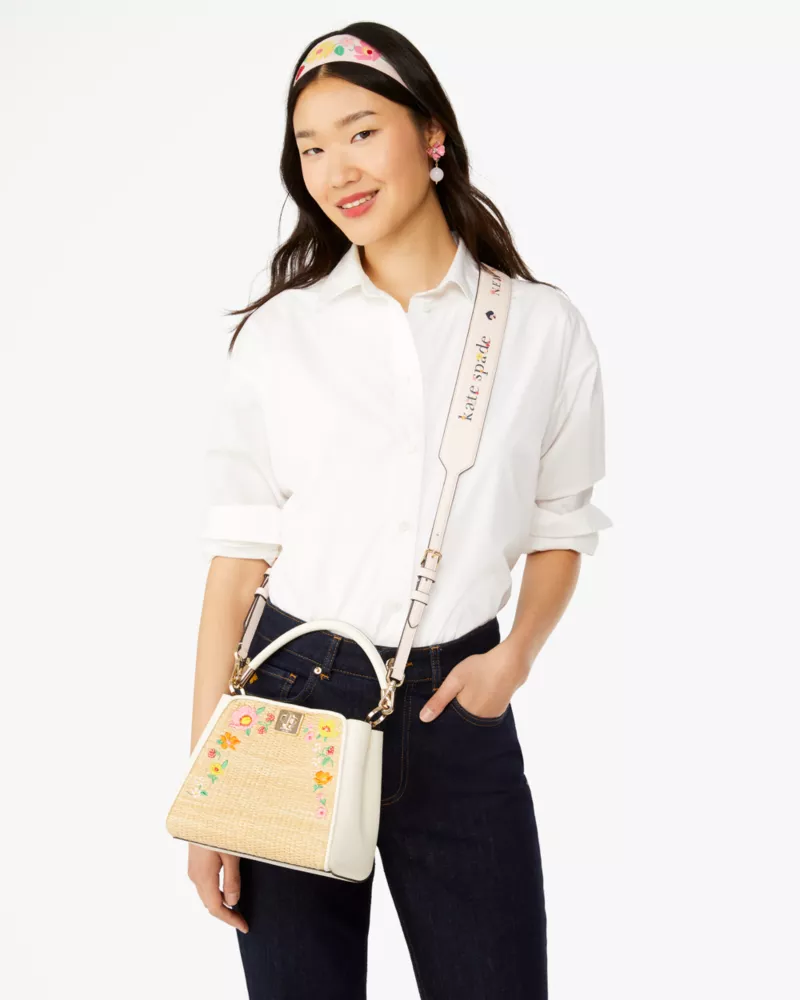 Garden Logo Leather Bag Strap | Kate Spade GB