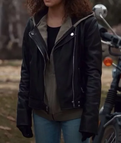 Ginny & Georgia S02 Ginny (Antonia Gentry) Biker Leather Jacket | TLC