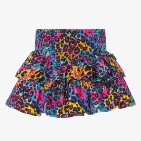 Girls Cotton Leopard Skirt