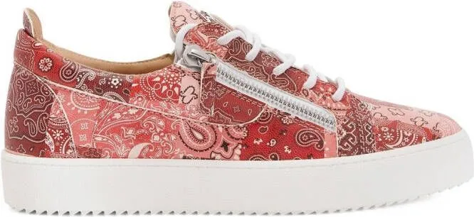 Giuseppe Zanotti bandana-print sneakers Red