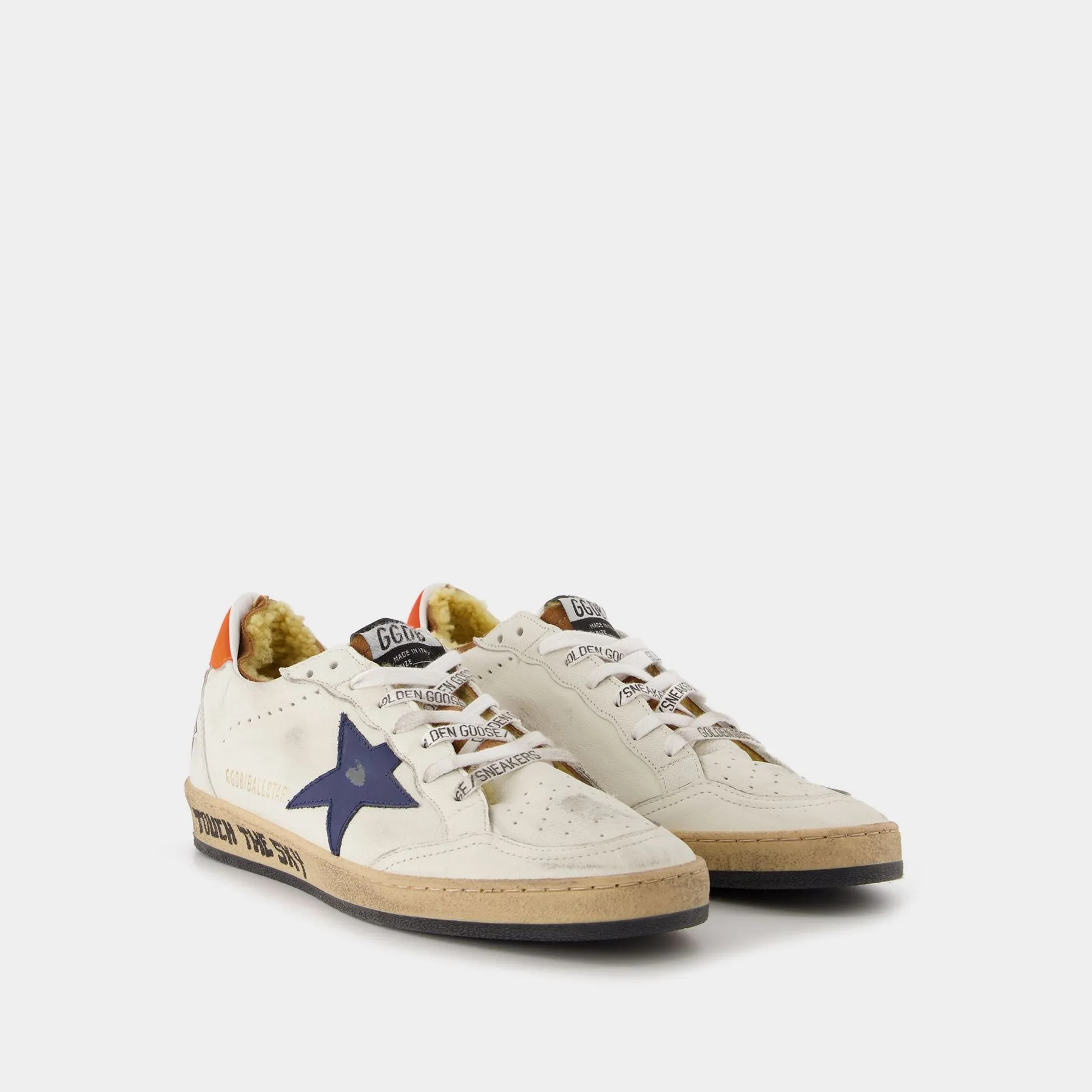 Golden Goose Deluxe Brand  Ball Star Sneakers in White Leather