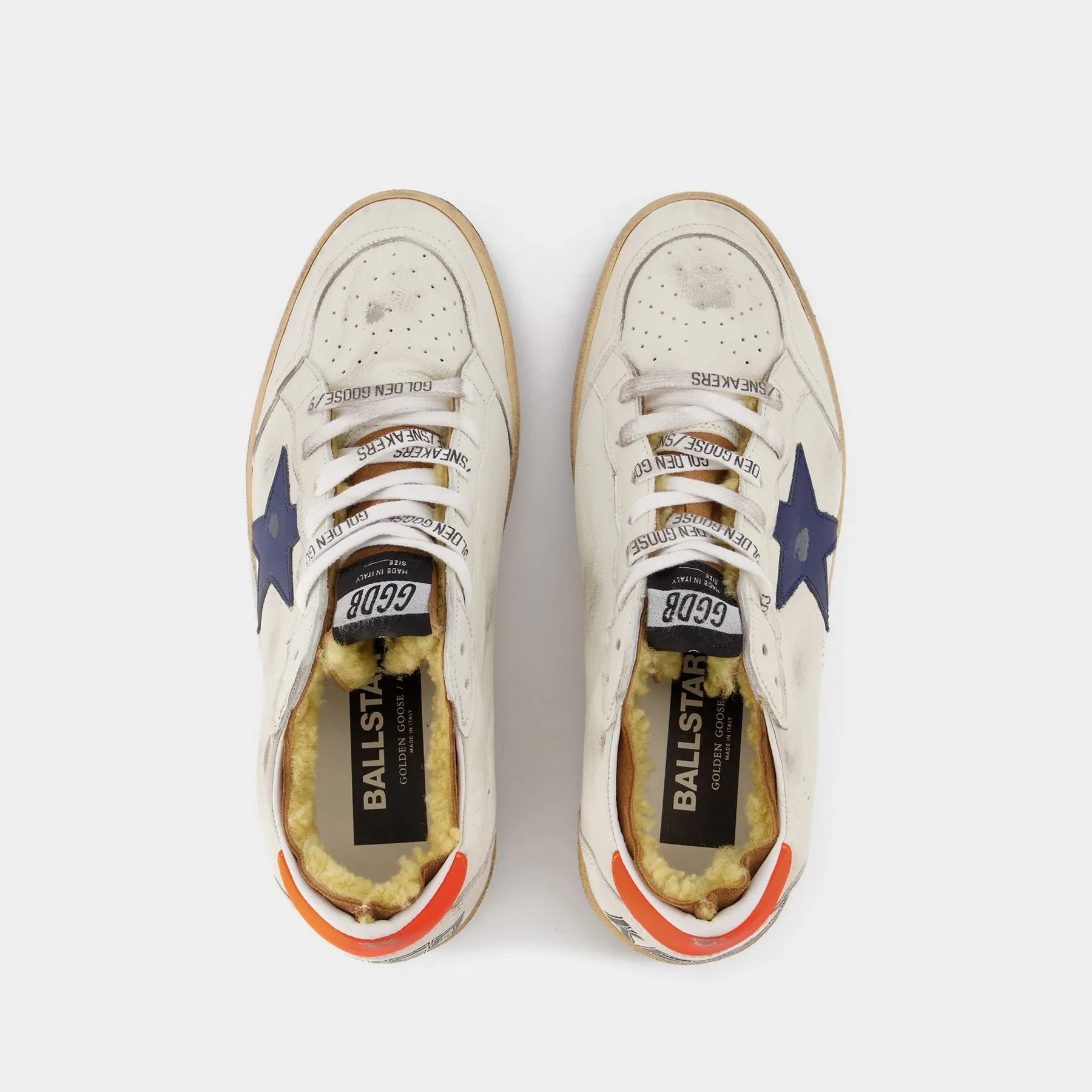 Golden Goose Deluxe Brand  Ball Star Sneakers in White Leather