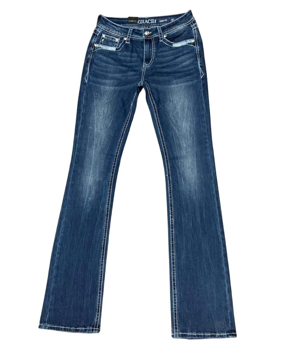 Grace In LA Women's Boot Cut Jean